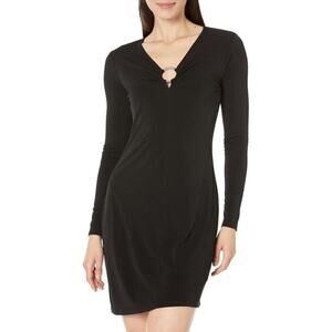 MICHAEL Michael Kors | Dresses | Micheal Kors Black Knee Length Dress With Gold  Buttons | Poshmark